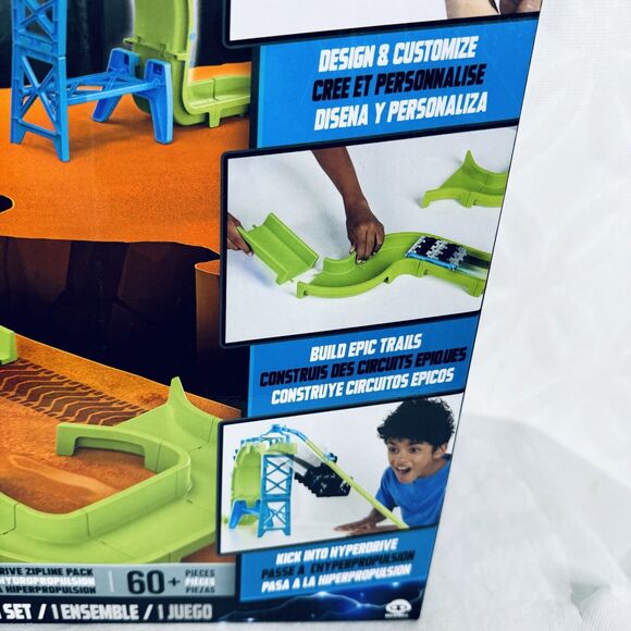 WowWee Power Treads Hyperdrive Zipline Car Set Race Track Playset 1 Vehicle 5562 - Picture 4 of 8